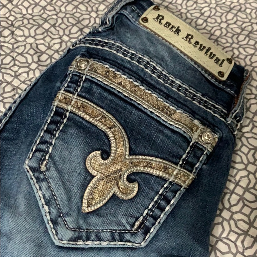 Very stretchy, size 26, Rock Revival Nancy jeans